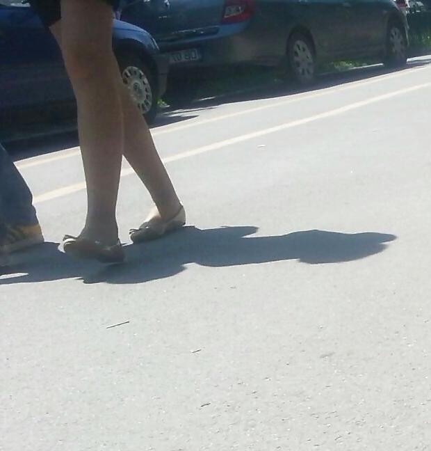24P Spy feet and nylon romanian