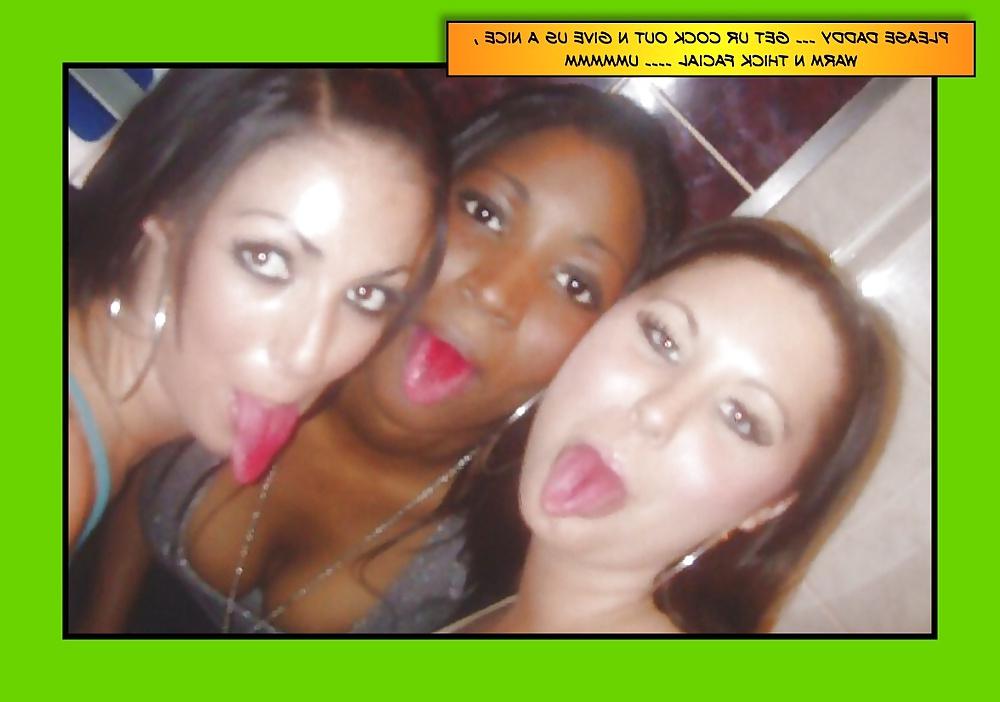 6P British fake & caption photos girls 