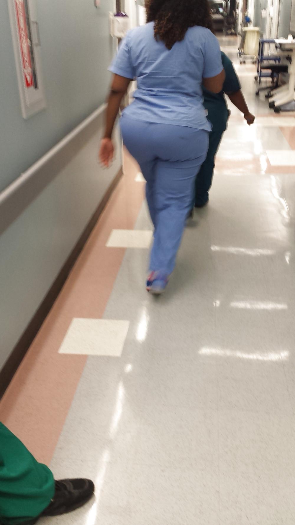 7P Bbw ebony nurse with big booty
