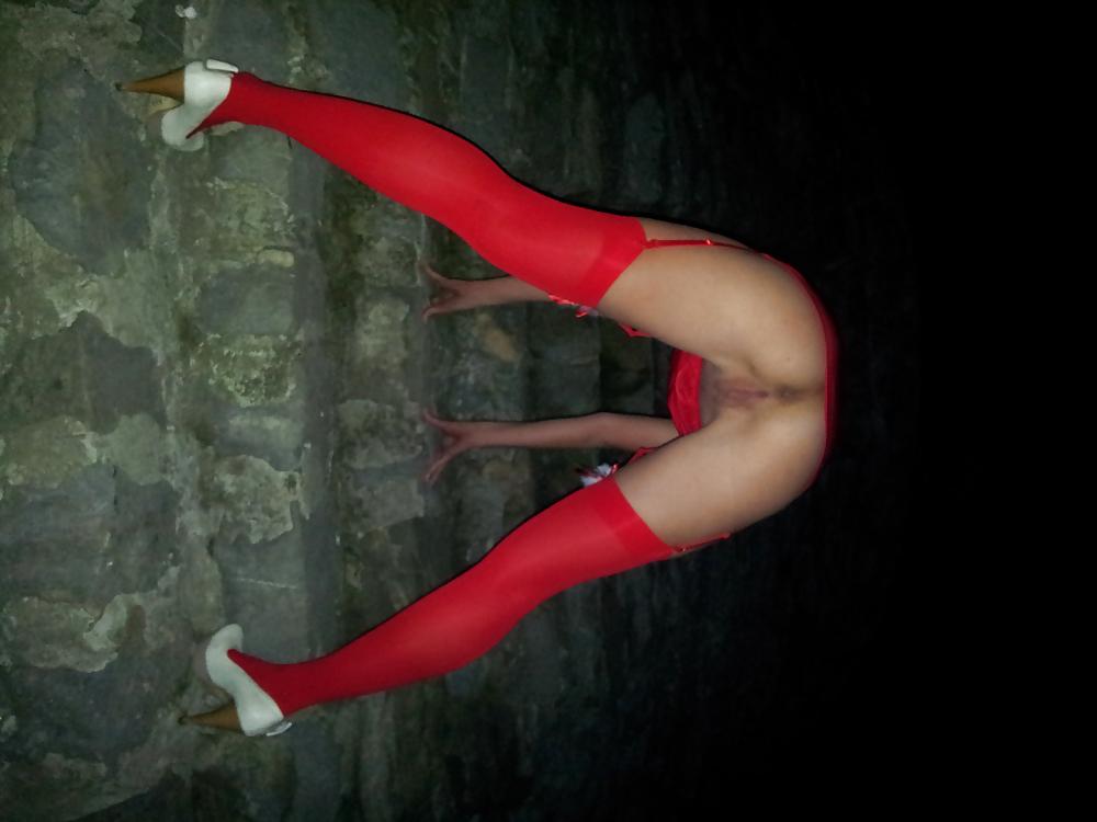 25P Red Stockings Christmas Teen Girl