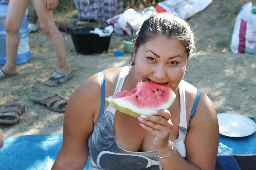 7P BBW asian Kazakh milf