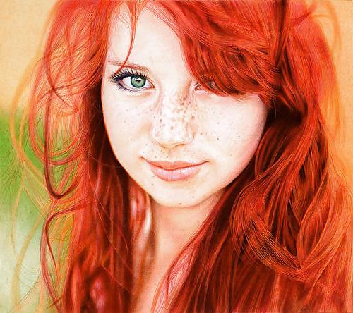 25P Redheads, red hair above and below.