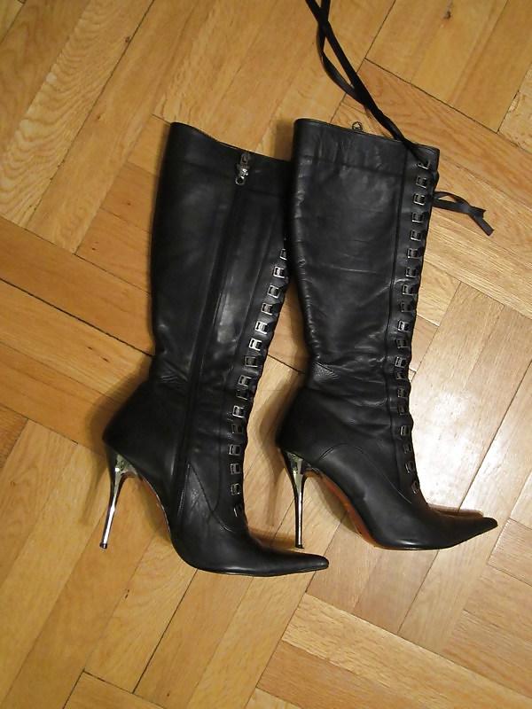 5P My Collection: Black lace-up leather boots
