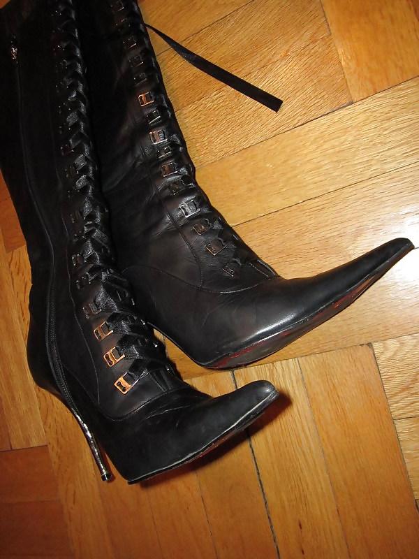 5P My Collection: Black lace-up leather boots