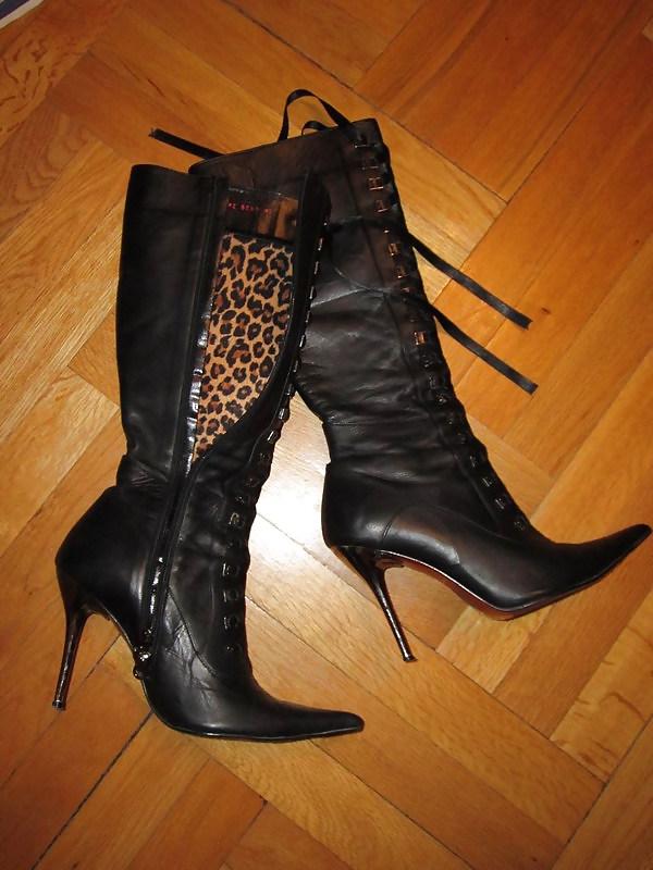 5P My Collection: Black lace-up leather boots