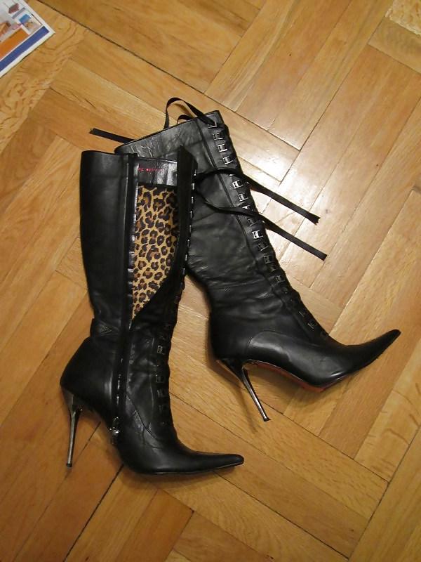 5P My Collection: Black lace-up leather boots