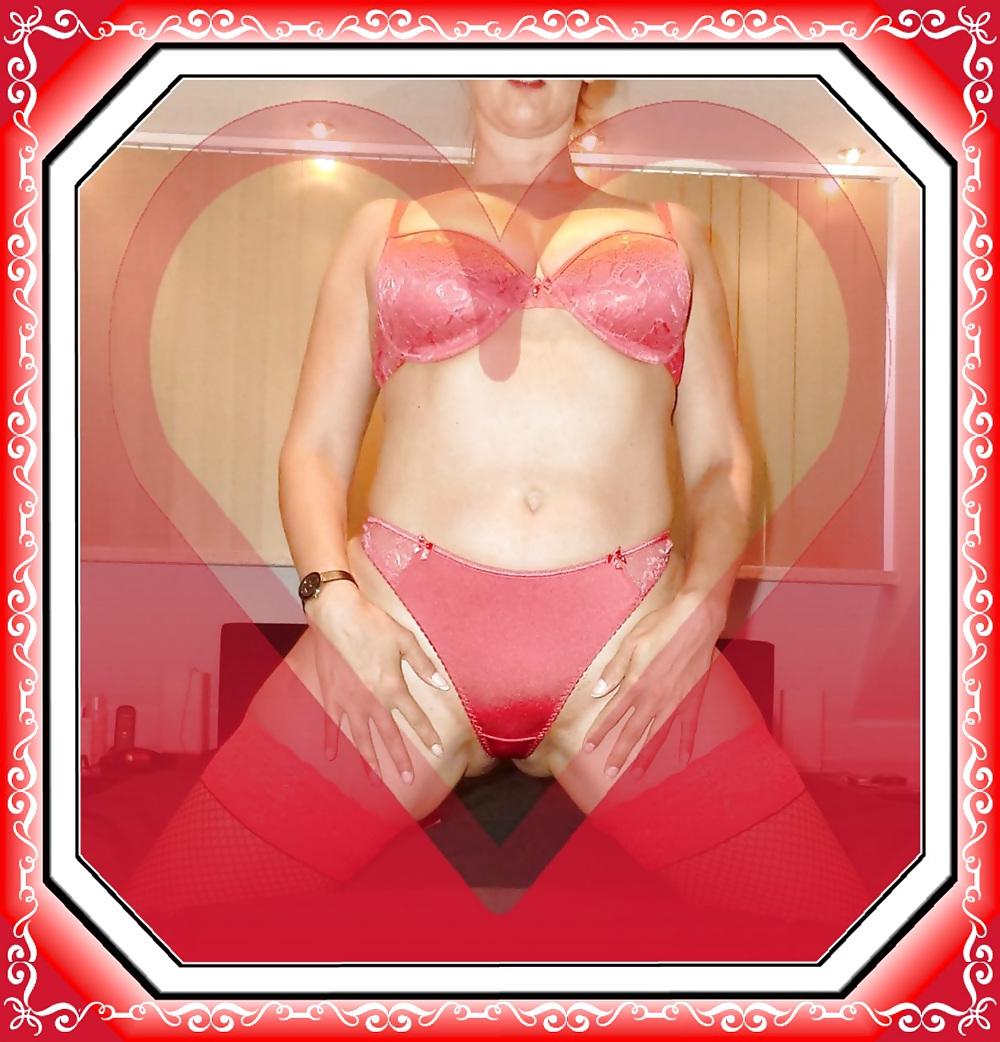 25P Alysha is Flaming Hot in Red Lingerie 