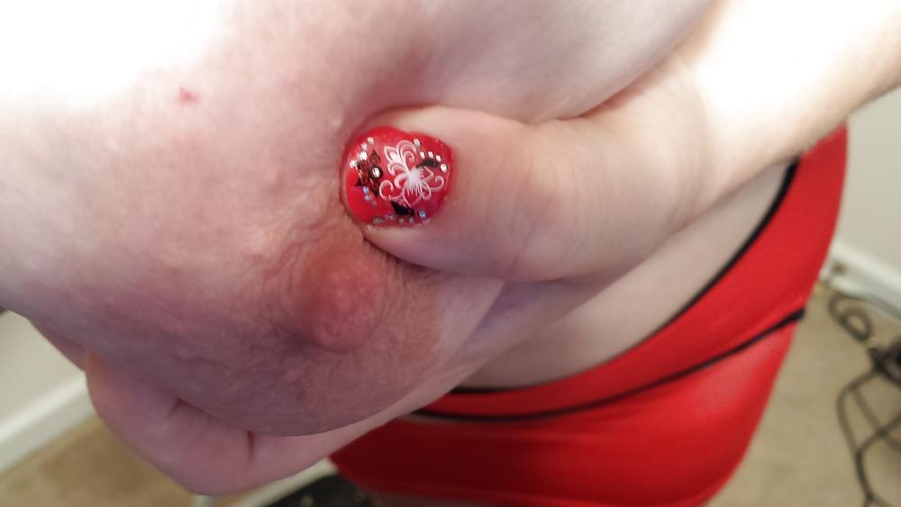 16P 38H tits sexy Lateshay in red
