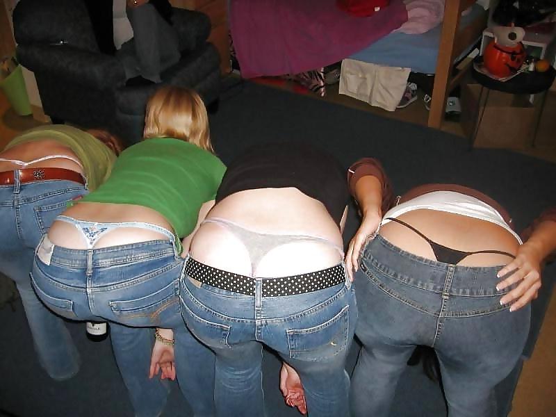15P Amateur thong peeks, slips and ass. 