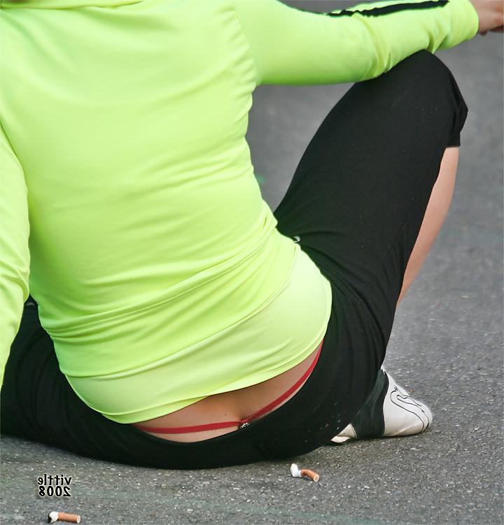 15P Amateur thong peeks, slips and ass. 