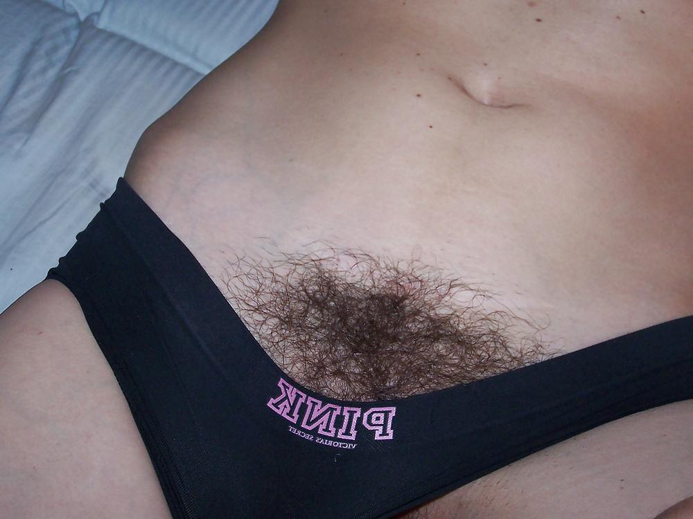 23P Pubic hair showing in panties or bikini III