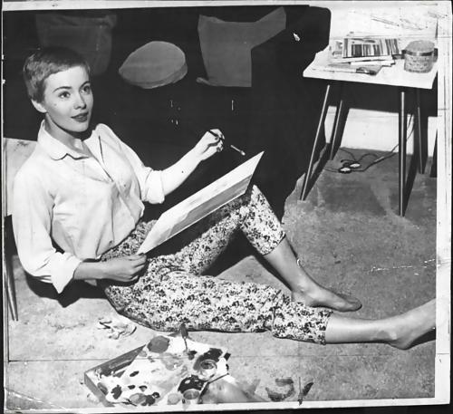 25P Jean Seberg, Sexy French Actress With Short Hair (Non-nude)
