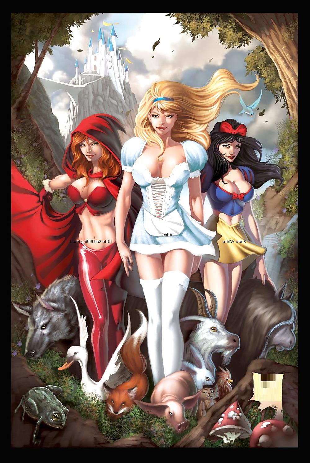 18P Cartoons: Naughty fairy tales.