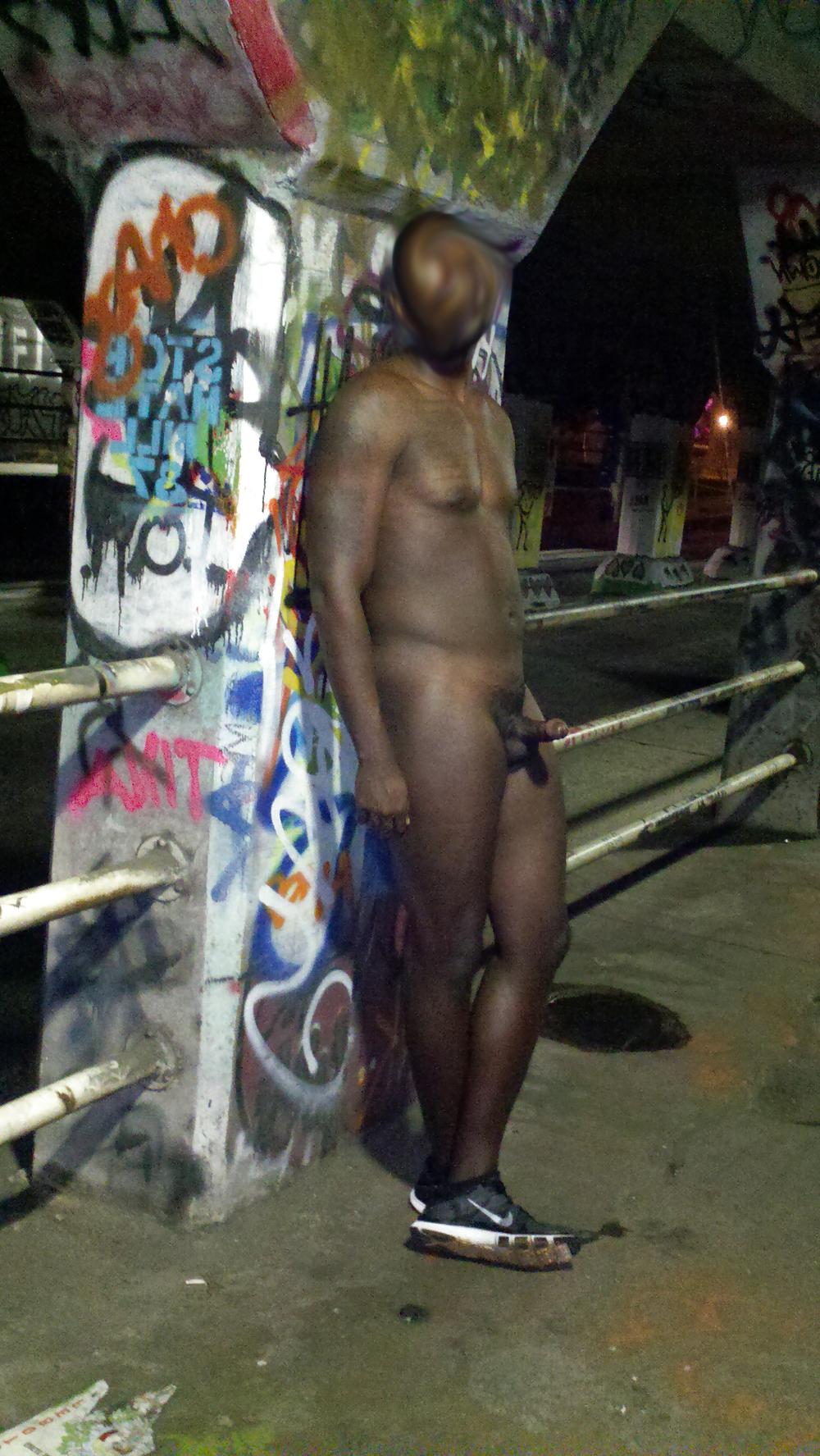 4P Black Man Naked Outdoors 4
