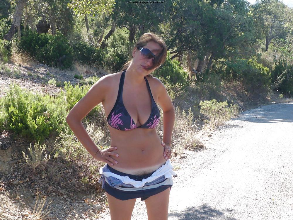 15P Pubic hair showing in panties or bikini