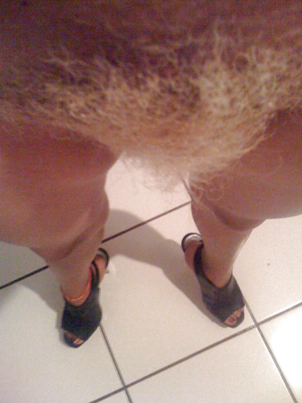 12P Me showing my ebony body with pubic blond hair 