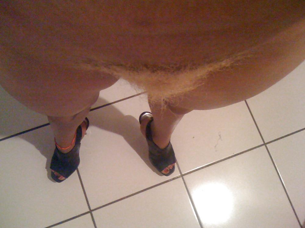 12P Me showing my ebony body with pubic blond hair 
