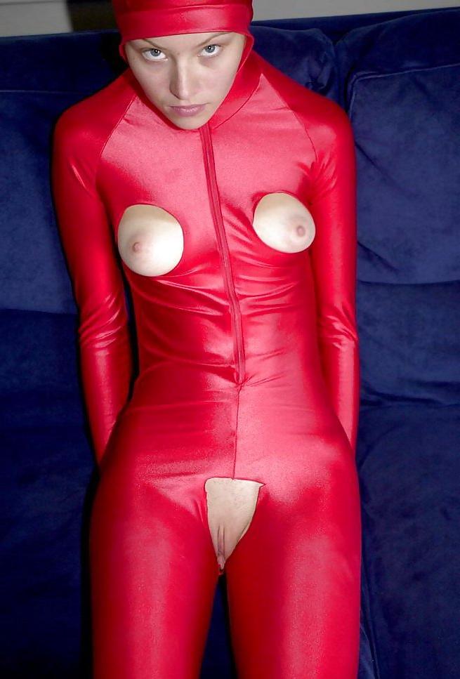 15P Blonde in Red Spandex