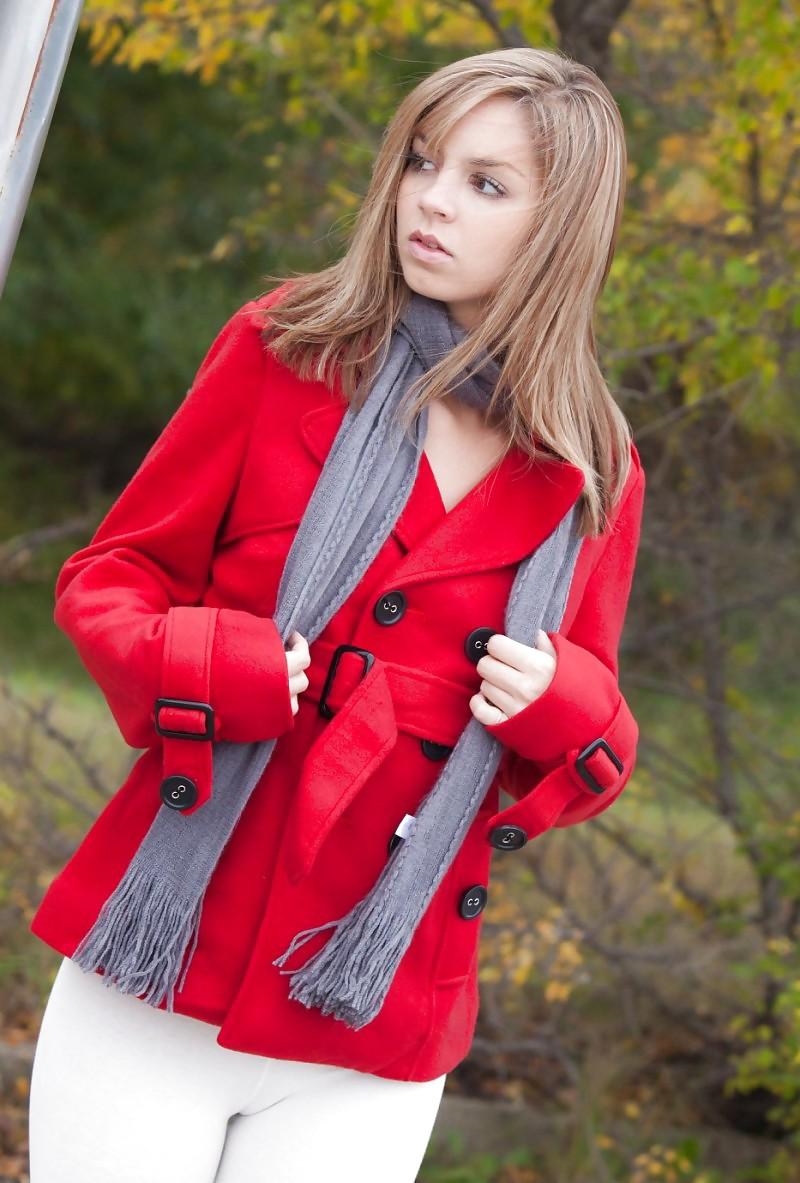 25P Young Teen In Red Coat,By Blondelover.