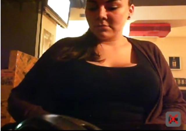 13P Big boobed chick flashes in a public pub