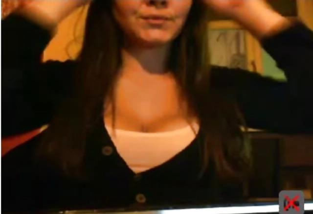 13P Big boobed chick flashes in a public pub