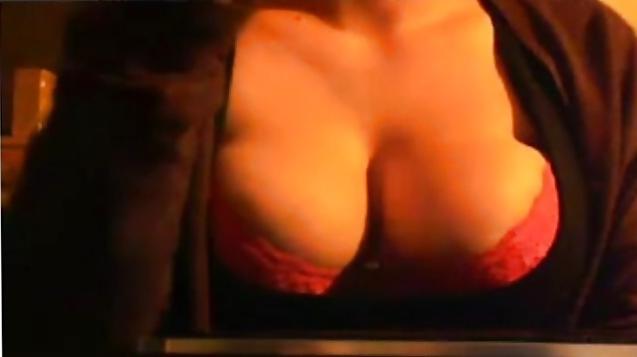 13P Big boobed chick flashes in a public pub