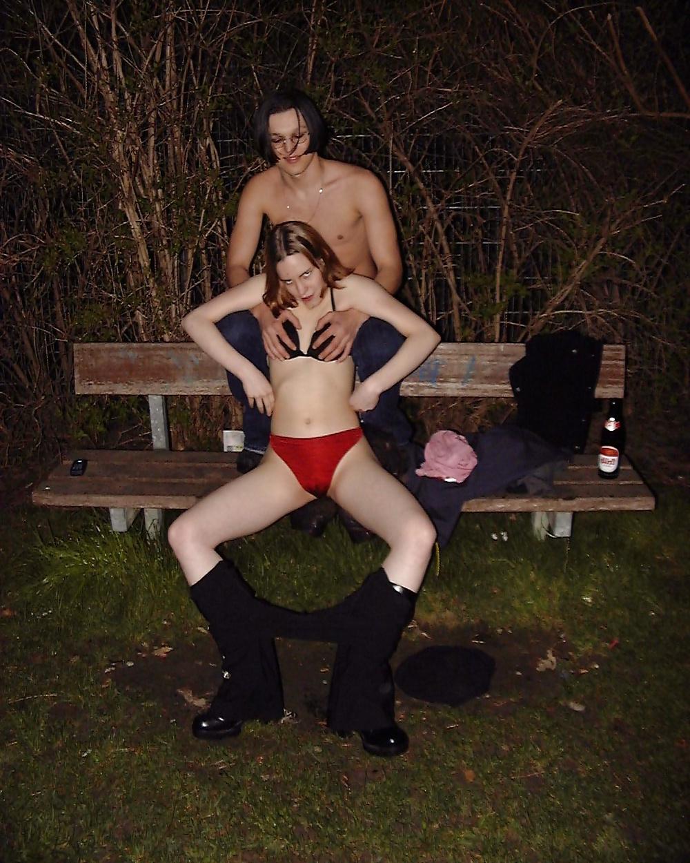 25P Teens outdoors Public sex