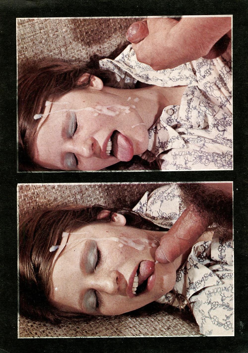25P SH Retro Beutiful Faces Coverd By Cum