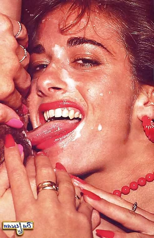 25P SH Retro Beutiful Faces Coverd By Cum