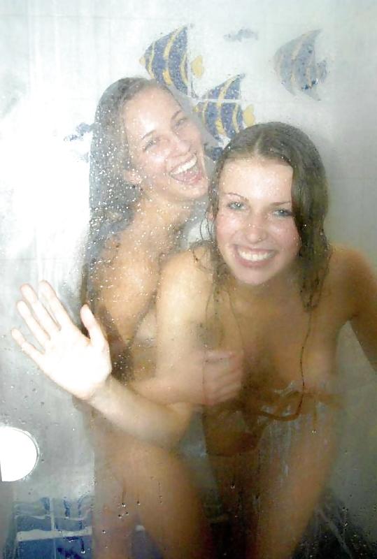 16P 2 Chicks under shower