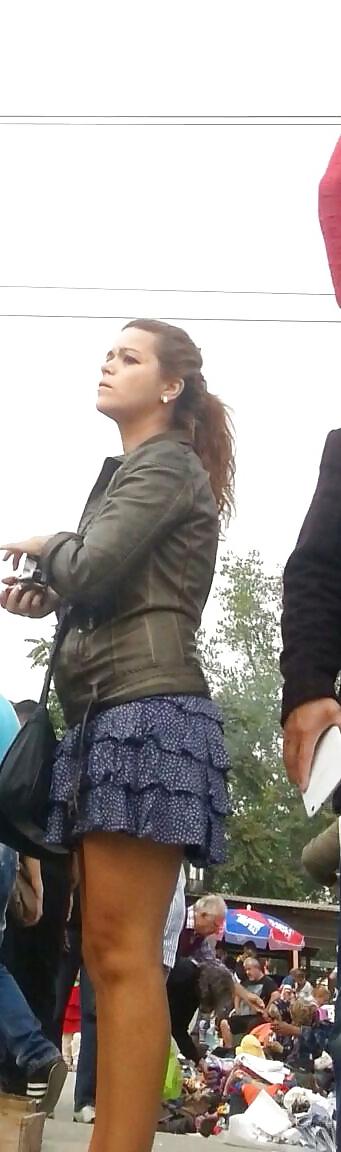 9P Spy sexy teens skirt and feet romanian