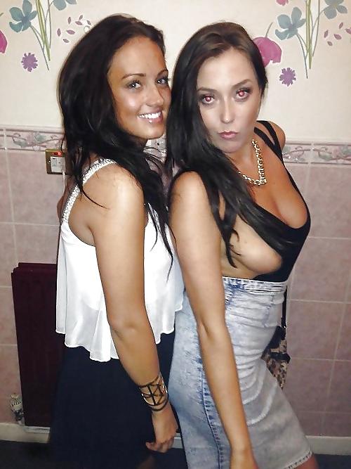 24P Black Haired british slags 