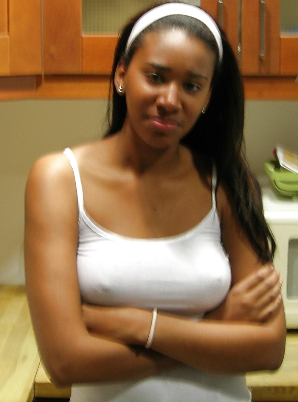 18P Cute black girl in the Kitchen