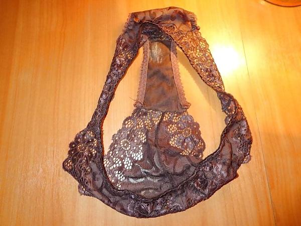 25P Getragene Slip, eingesaute Zwickel