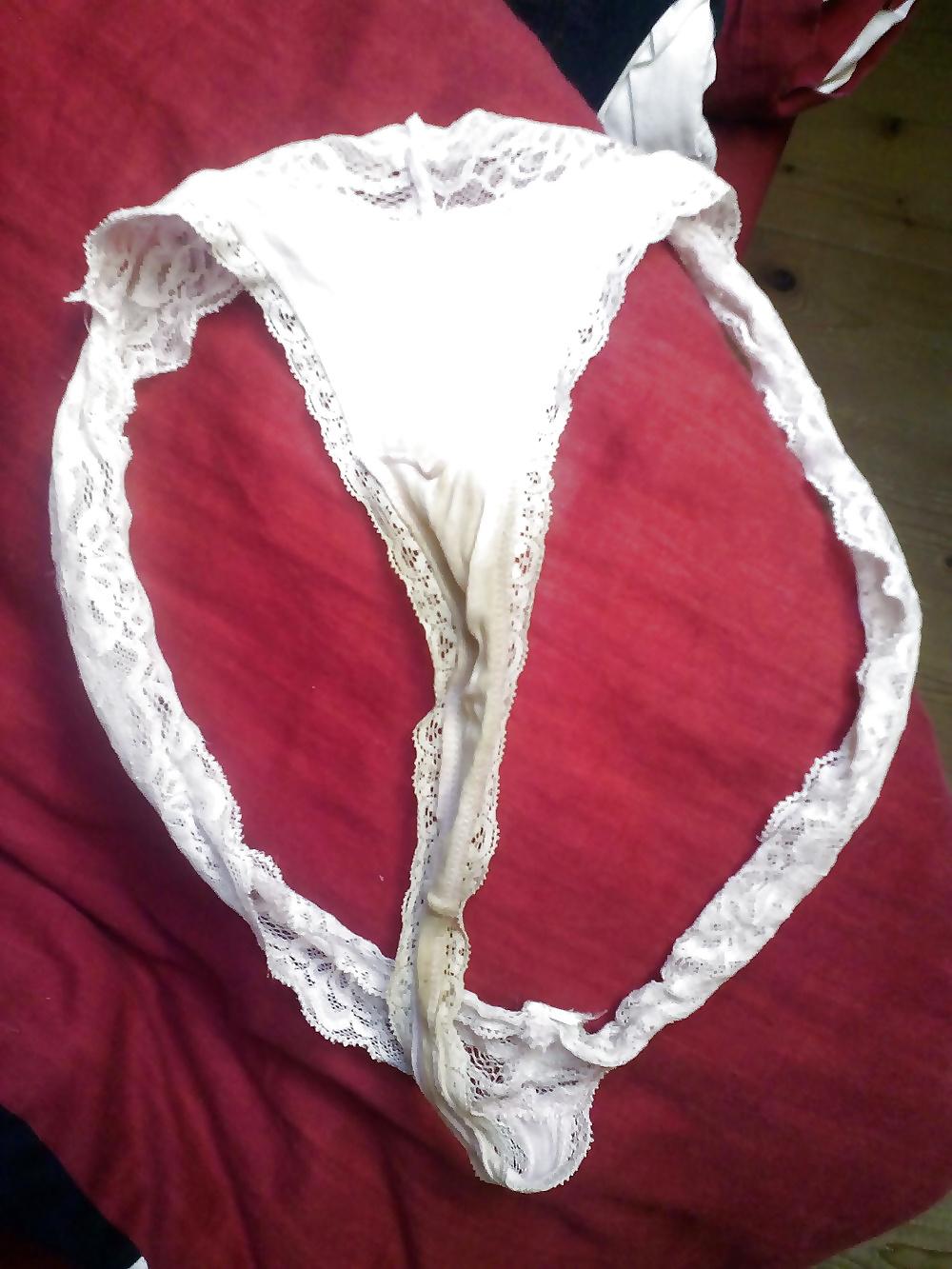 25P Getragene Slip, eingesaute Zwickel