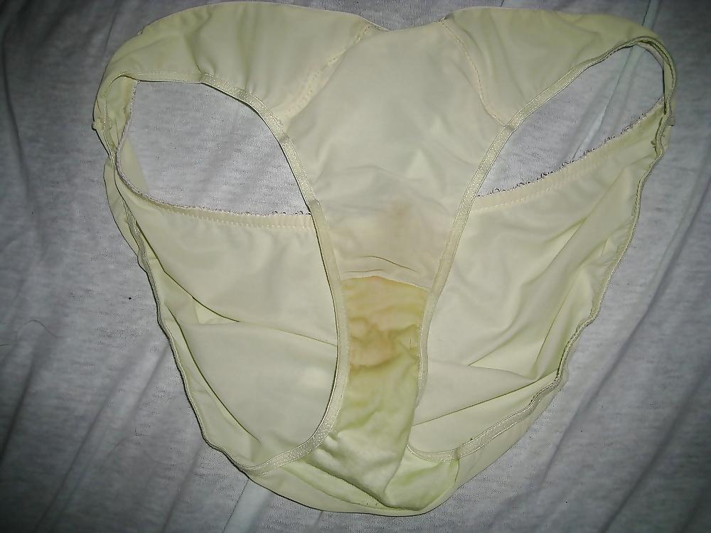 25P Getragene Slip, eingesaute Zwickel