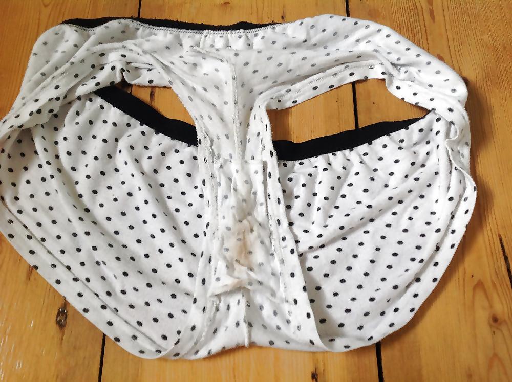 25P Getragene Slip, eingesaute Zwickel