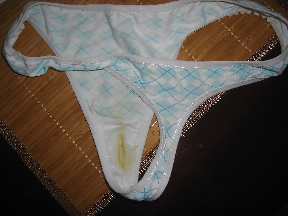25P Getragene Slip, eingesaute Zwickel