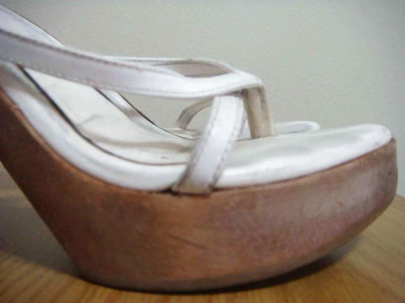 25P Sandalia pataforma salto alto de madeira Stiletto