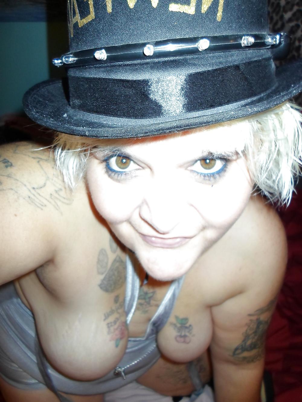 25P Granny with her  naughty newyears tits n pussy