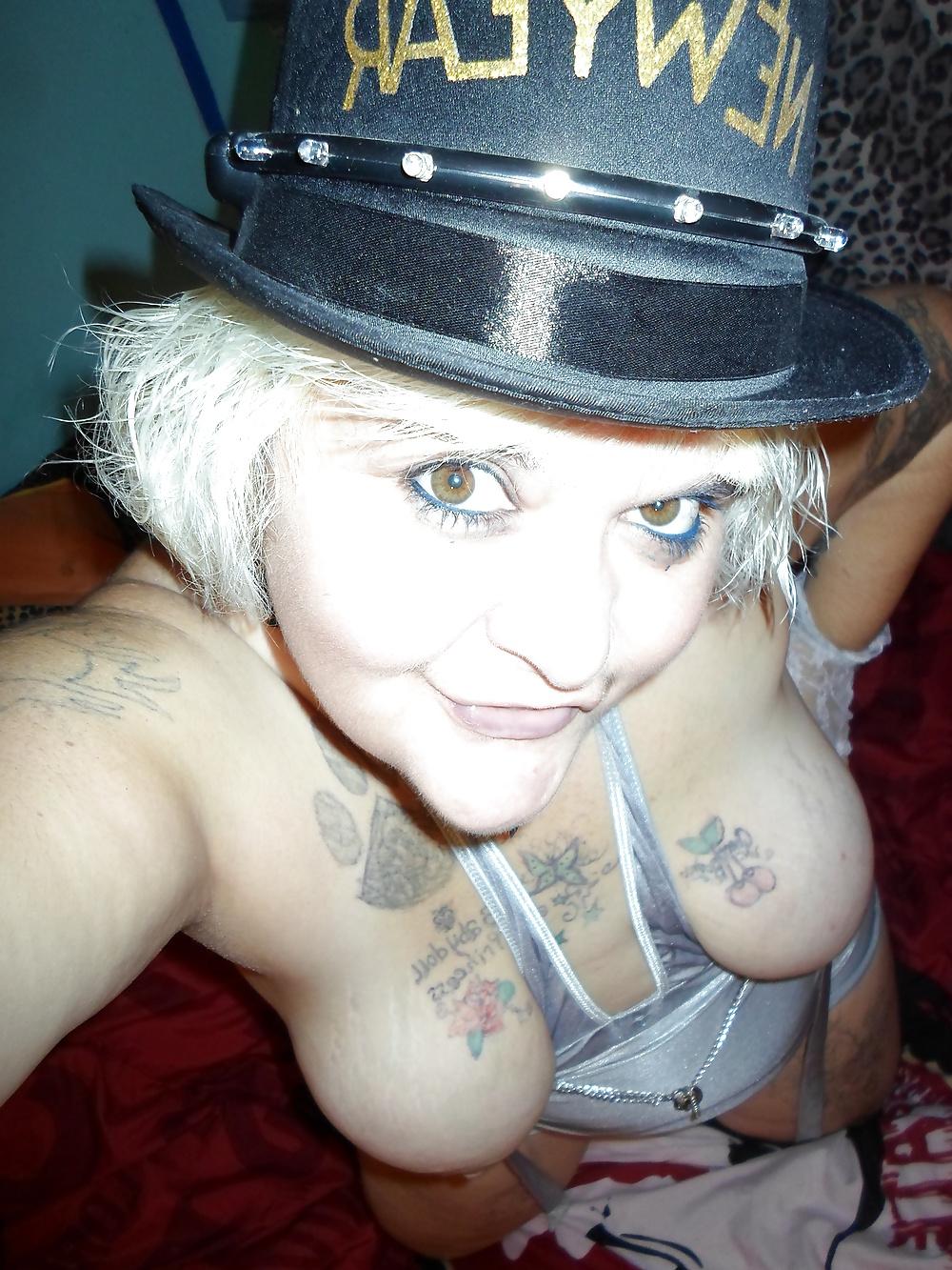 25P Granny with her  naughty newyears tits n pussy