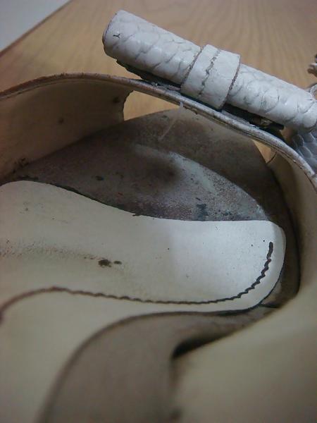 25P Peep toes branco Stiletto