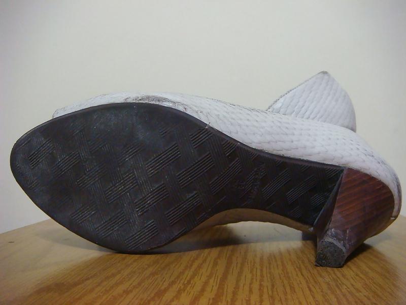 25P Peep toes branco Stiletto