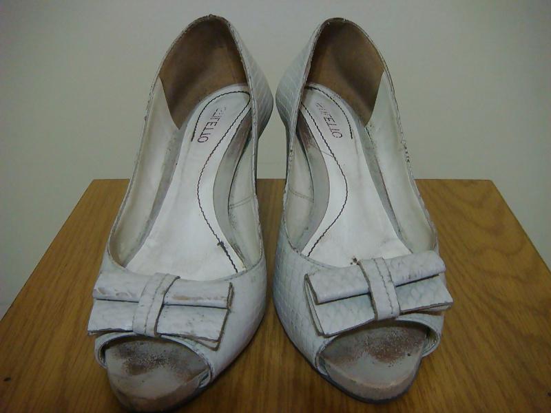 25P Peep toes branco Stiletto