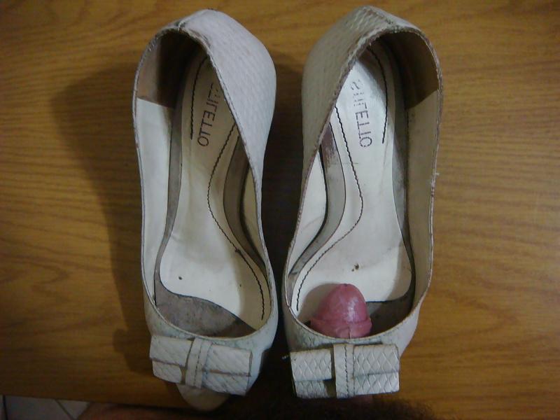 25P Peep toes branco Stiletto