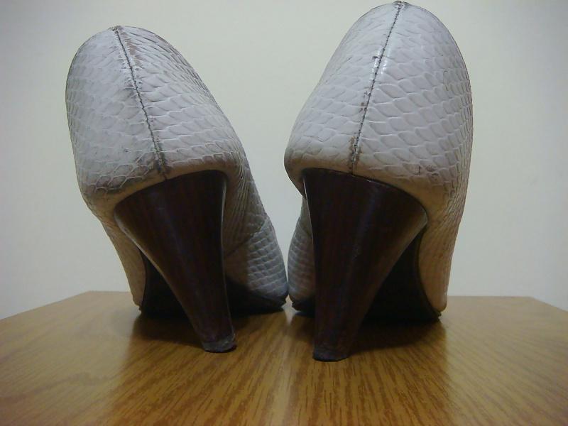 25P Peep toes branco Stiletto