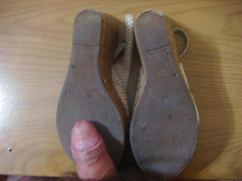 25P Sandalia croco branca anabela de cortica Syilo Perfeito