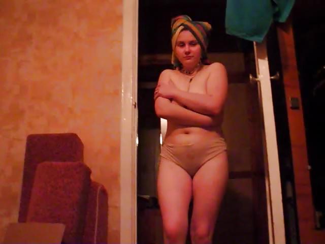 25P Cute chubby in red lingerie