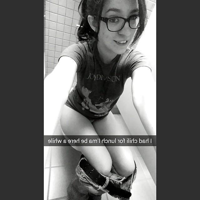25P Nerdy smoking on the toilet