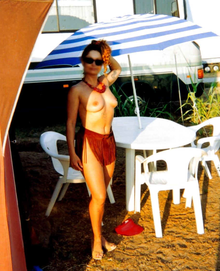 17P My wife in camping (public)